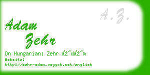 adam zehr business card